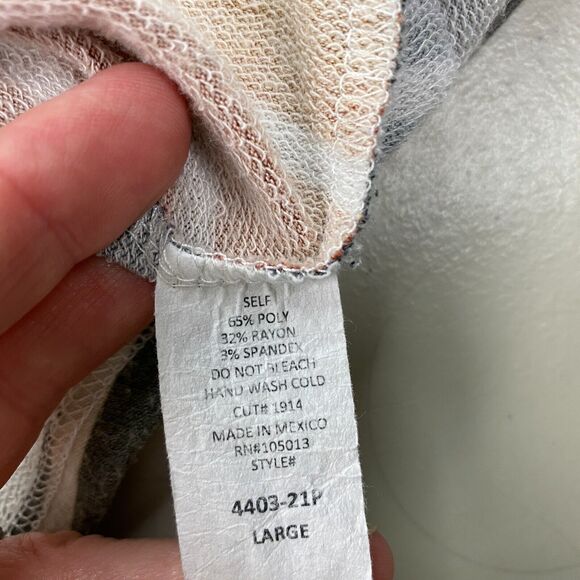 Andree by Unit Sweater Womens Large Striped Dolman Sleeve Boxy Oversized Soft - Picture 10 of 11